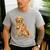 Golden Retriever I Love Dad Dog Dad Father's Day Men's Casual T-Shirt Sport Grey