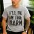 I'Ll Be In The Barn Dad Joke Grandpa Handyman Vintage Men's Casual T-Shirt Sport Grey