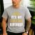It's My Dad's Birthday Party Family Matching Small Men's Casual T-Shirt Sport Grey
