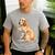 I Love Dad Patriotic Golden Retriever Canine Dog Lover Men's Casual T-Shirt Sport Grey