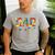 Master Builder Dad Birthday Boy Building Bricks Blocks Daddy Men's Casual T-Shirt Sport Grey
