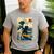 Pug Japanese Kanagawa Wave Surfing Japan Mom Dad Kids Men's Casual T-Shirt Sport Grey