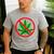 Say No Cannabis Anti-Marijuana Retro Weed Parent Dad Mom Men's Casual T-Shirt Sport Grey