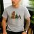 Shih Tzu Bigfoot Dog Walking Mom Dad Kids Men's Casual T-Shirt Sport Grey