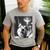 Siberian Husky Alien UFO Taking a Selfie Dog Mom Dad Men's Casual T-Shirt Sport Grey