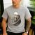 Skeleton Hugging Cat Halloween Cat Lover Cat Mom Dad Men's Casual T-Shirt Sport Grey