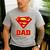 Superman Super Dad Men's Casual T-Shirt Sport Grey