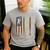 USA American Flag Archery Dad Men's Casual T-Shirt Sport Grey