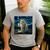 Van Gogh Starry Night Cat For Cat Lover Cat Mom And Cat Dad Men's Casual T-Shirt Sport Grey