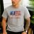 Vintage Gymnastics Dad American USA Flag Sports Men's Casual T-Shirt Sport Grey