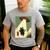 Vintage Japanese Cat Alien Cat Dad UFO Abduction Graphic Tee Men's Casual T-Shirt Sport Grey