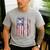 Vintage USA Flag Proud Swimming Dad Swim Swimmer Silhouette Men's Casual T-Shirt Sport Grey