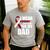 I Wear Burgundy Ivory For My Dad Oral Head Neck Cancer Men's Casual T-Shirt Sport Grey