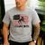 Wrestling Dad US Flag Fathers Day Retro Wrestling Fans Men's Casual T-Shirt Sport Grey