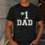 1 Dad Number One Father's Day Vintage Style Men's Casual T-Shirt Dark Grey