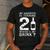 21st Birthday Dad Mom 21 Year Old My Daughter Squad Men's Casual T-Shirt Dark Grey