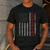 American Flag Cheer Dad Vintage Patriotic Father Cheerleader Men's Casual T-Shirt Dark Grey