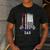 American Flag Go Kart Racing Race Dad Flag Men's Casual T-Shirt Dark Grey