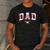 Baseball Dad Shirt Baseball Player Game Day Father's Day Men's Casual T-Shirt Dark Grey