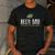 Beer Dad Shirt Cute Hops Drinking Men's Casual T-Shirt Dark Grey