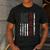 Best Dad Ever US American Flag Gift For Father's Day Short Sleeve Men's Casual T-Shirt Dark Grey