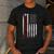 Best Dog Dad Ever American Flag For Best Father Men's Casual T-Shirt Dark Grey