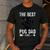 Best Pug Dad Ever Fathers Day Cute Daddy Dad Pug Men's Casual T-Shirt Dark Grey