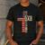 Blessed Dad Christian From Daughter Son Jesus Patriotic Men's Casual T-Shirt Dark Grey