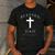 Blessed Dad Christian Men James 1 17 Scripture Quote Cross Men's Casual T-Shirt Dark Grey