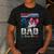 Burnouts Or Bows Your Dad Loves You Gender Reveal Men's Casual T-Shirt Dark Grey