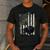 Camo USA Flag Bison Camouflage Hunting Wildlife Hunter Dad Men's Casual T-Shirt Dark Grey