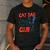 Cat Dad Club Life Is Better With Cats Cat Dad Retro Men's Casual T-Shirt Dark Grey