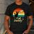 Cat Daddy Vintage Cat Lover Cat Dad Fathers Day Men's Casual T-Shirt Dark Grey