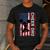 Cheer Dad American Flag Cheerleader Support Men's Casual T-Shirt Dark Grey