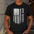 Cheer Dad Cheerleading American Flag Fathers Day Cheerleader Men's Casual T-Shirt Dark Grey