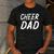 Cheer Dad Family Father Cheerleader Squad Men's Casual T-Shirt Dark Grey Cheer Dad Family Father Cheerleader Squad Men's Casual T-Shirt Dark Grey