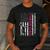 Cheer Dad Flag Pink Cheerleading Men's Casual T-Shirt Dark Grey