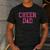 Cheer Dad Vintage Retro Cheerleading Pink Men's Casual T-Shirt Dark Grey