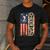 Cheerleader Dad Cheer Dad American US Flag Father Team Men's Casual T-Shirt Dark Grey