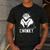 Chonk Fat And Hairy Cat Cats Kittens Dad Graphic Mom Funny Men's Casual T-Shirt Dark Grey