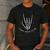 Cool Dads Club Skeleton Rock Pocket Fathers Day Rocker Hand Men's Casual T-Shirt Dark Grey