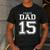 Custom Proud Volleyball Dad Number 15 Personalized For Men Men's Casual T-Shirt Dark Grey