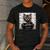 Cute Cat Mugshot Humorous Cat For Cats Lover Cat Mom Cat Dad Men's Casual T-Shirt Dark Grey