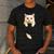 Cute Cat Pocket Cat Mom Cat Dad Cat Lover Men's Casual T-Shirt Dark Grey Cute Cat Pocket Cat Mom Cat Dad Cat Lover Men's Casual T-Shirt Dark Grey