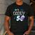 My Dad Is 50 Years Daddy Father 50th Years Birthday Men's Casual T-Shirt Dark Grey