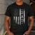 Dad American Flag Dad Patriotic Father's Day Men's Casual T-Shirt Dark Grey Dad American Flag Dad Patriotic Father's Day Men's Casual T-Shirt Dark Grey