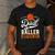 Dad Of The Baller Birthday Boy Basketball Themed Party Men's Casual T-Shirt Dark Grey