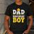 Dad Of The Birthday Boy Construction Birthday Party Hat Men Men's Casual T-Shirt Dark Grey