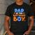 Dad Of The Birthday Boy Dog Lover Family Matching Men's Casual T-Shirt Dark Grey