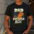 Dad Of Birthday Boy Kids Reptile Birthday Party Men's Casual T-Shirt Dark Grey